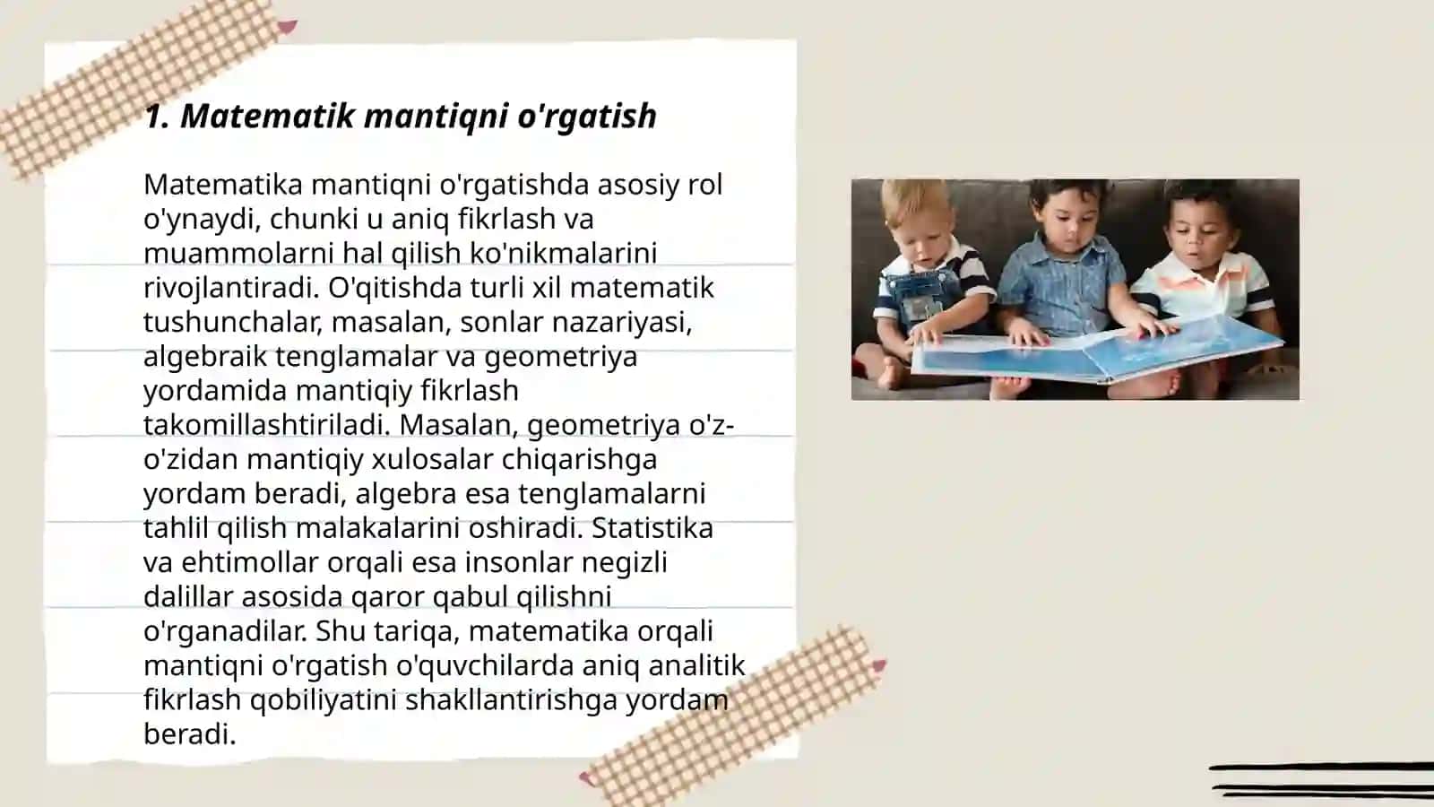 Matematika mashg'ulotida bolalarni mustaqil fikrlashga o'rgatish 3