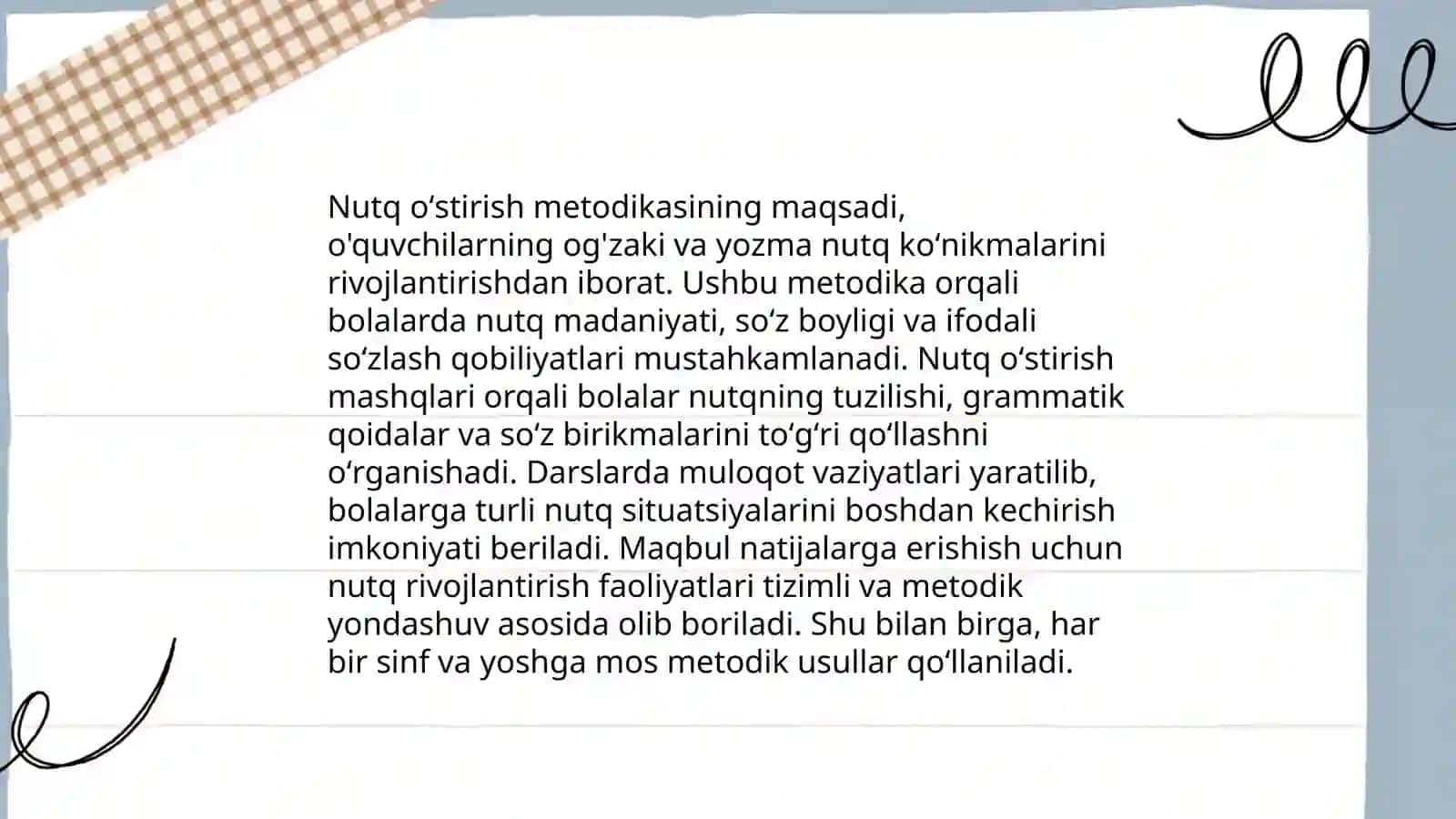 Nutq oʻstitish metodikasi faning maqsadi, predmeti va uning metodologik asosi 3