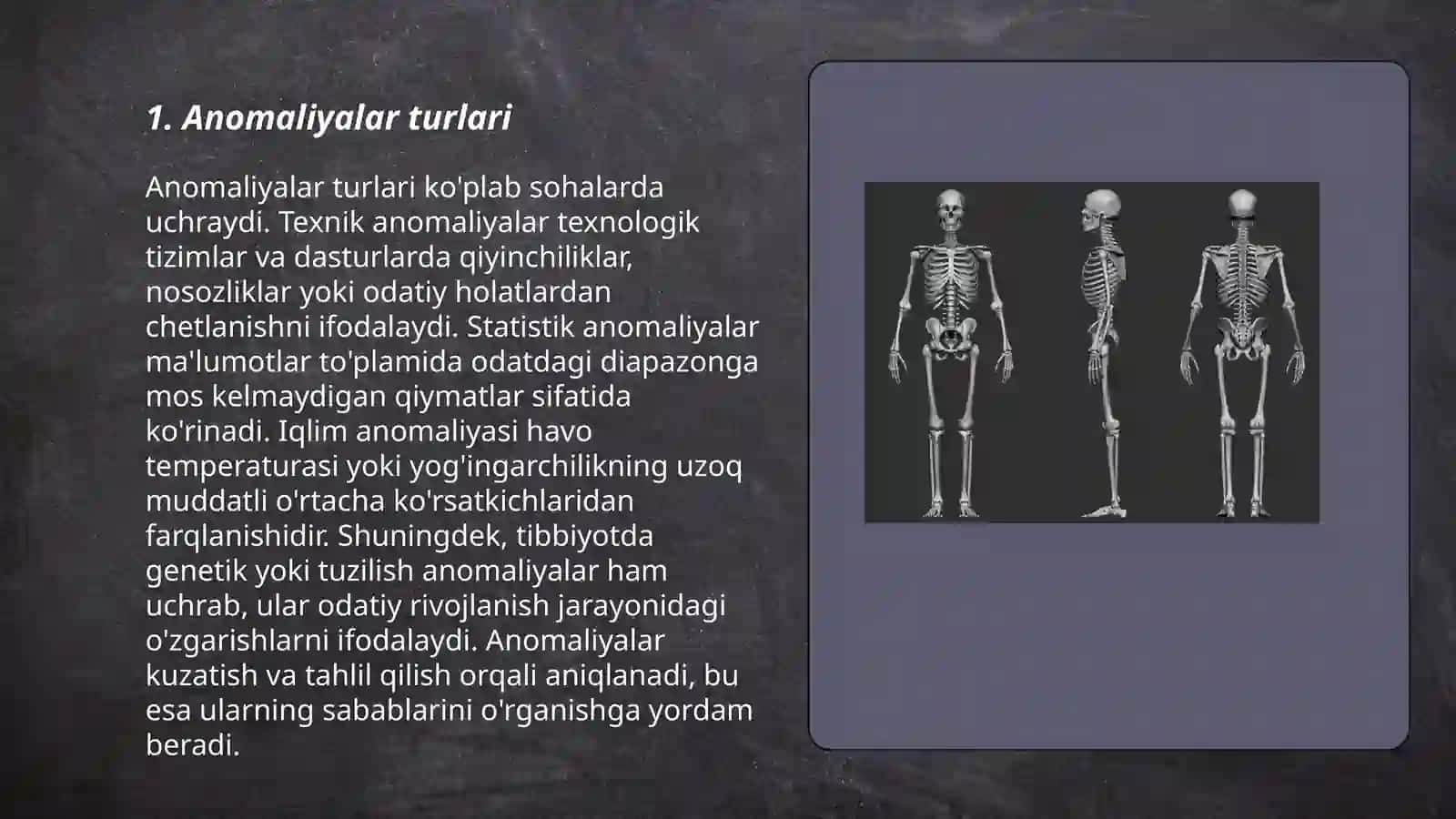 Skelet suyaklarining rentgenatomiyasi. Skeletining rivojlanish anomaliyalari 3