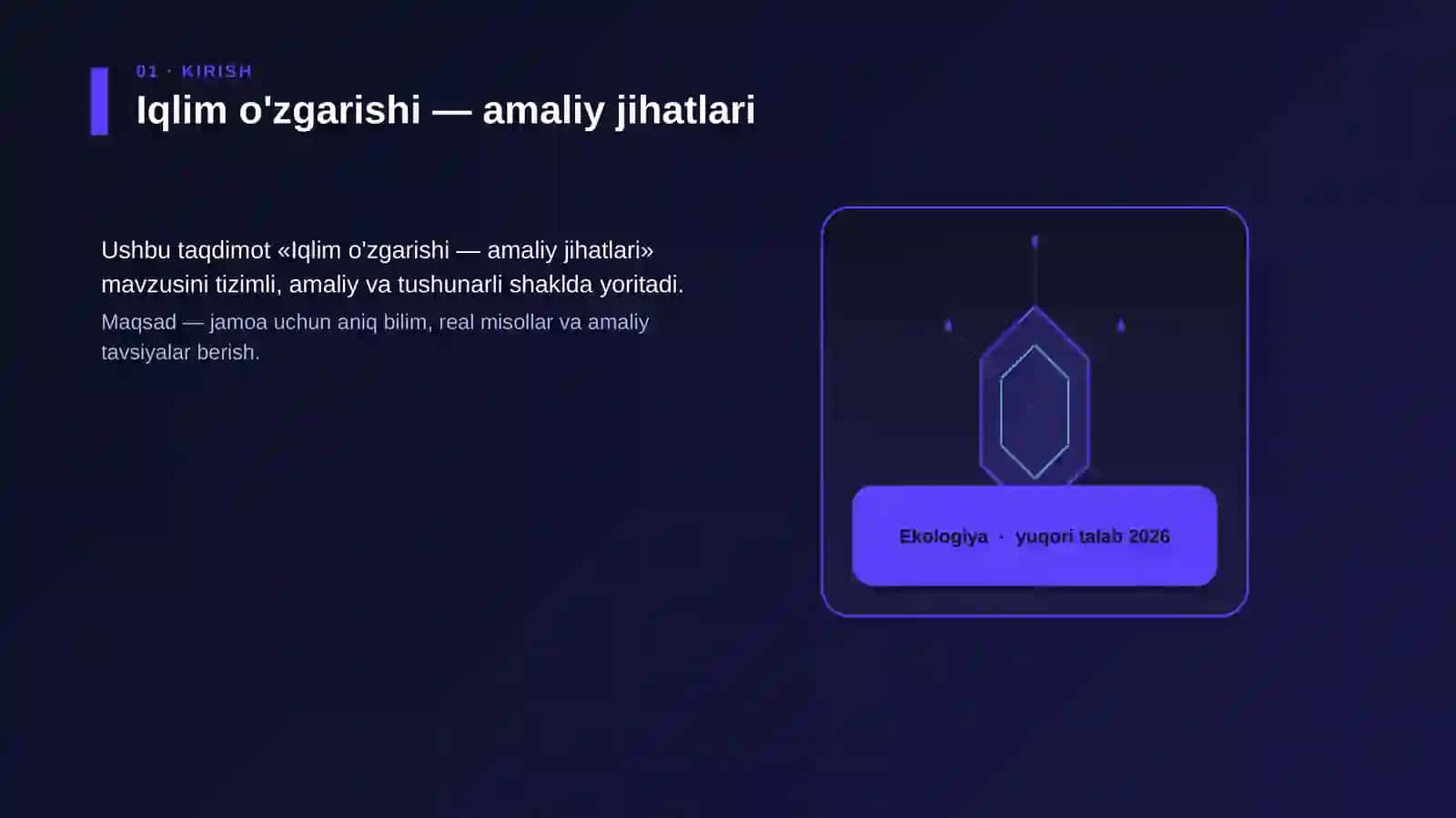 Iqlim o'zgarishi — amaliy jihatlari 3