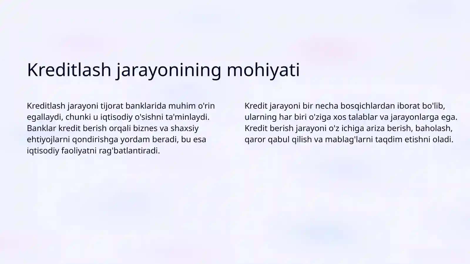 Tijorat banklarida kreditlash jarayonlari 3