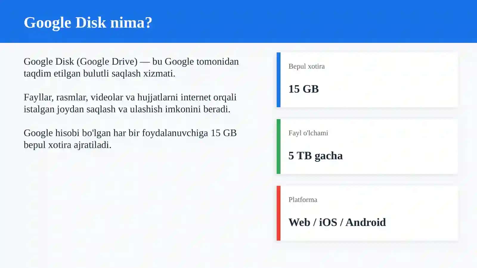 Google Disk bilan ishlash 3