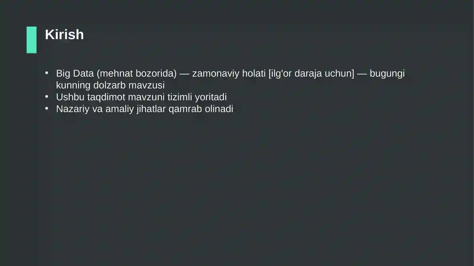 Big Data (mehnat bozorida) — zamonaviy holati [ilg'or daraja uchun] 3