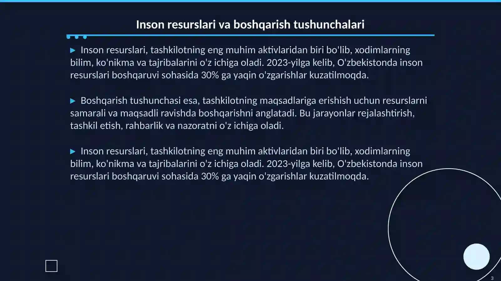 Inson resurslari va boshqarish tushunchalari 3
