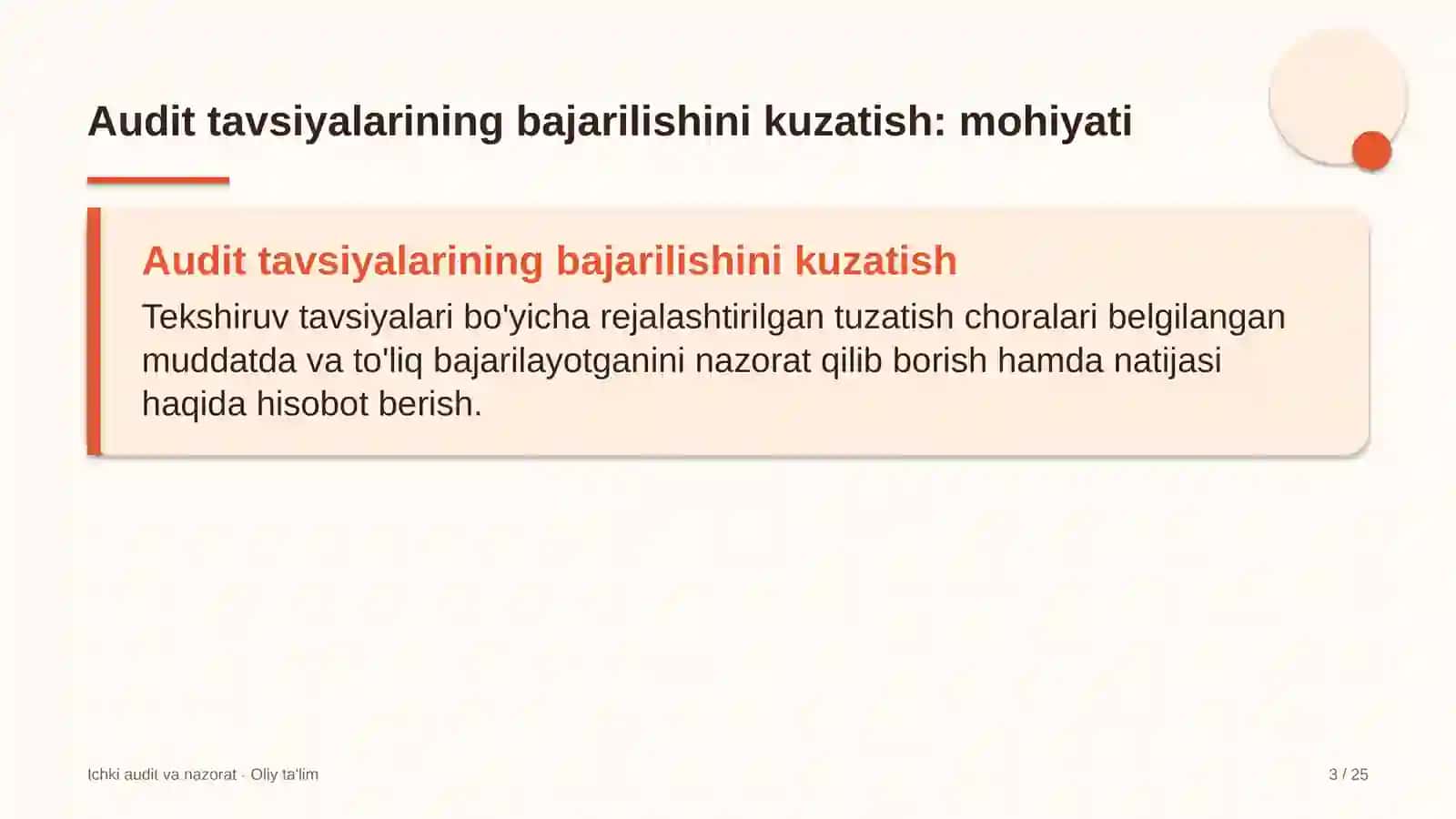 animatsiya studiyalarida audit tavsiyalarining bajarilishini kuzatish 9134 3