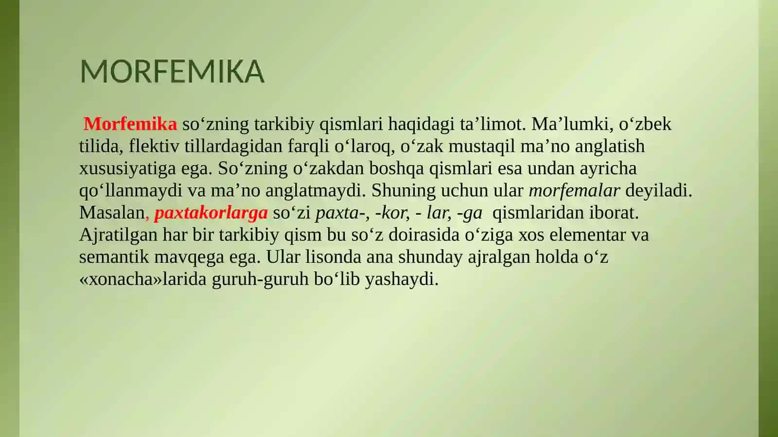 O’ZBEK TILI MORFEMIKASI 3