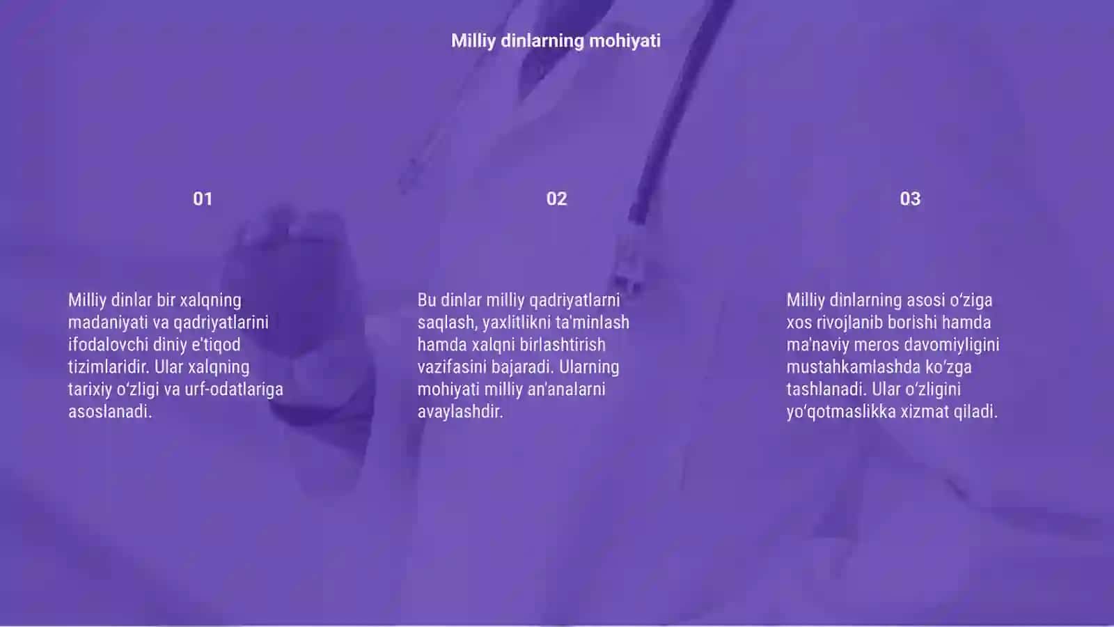 Milliy dinlar 3