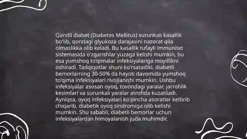 Qandli diabetli bemorlarda yumshoq to'qimalar xirurgik infeksiyasini davolash usullari 3