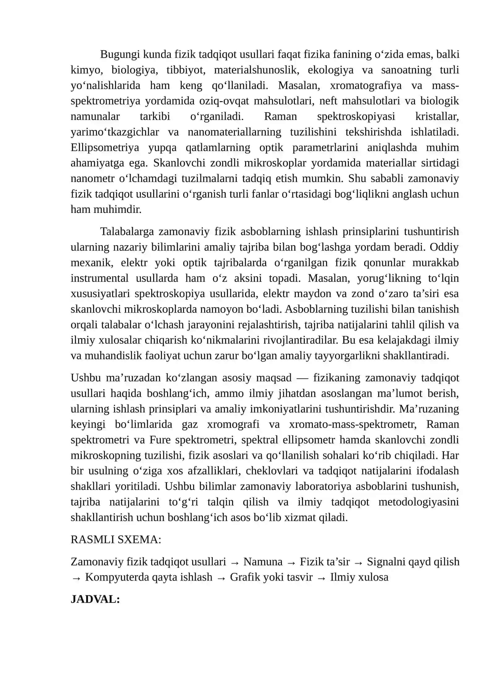 Fizikaning zamonaviy tadqiqot usullari 3
