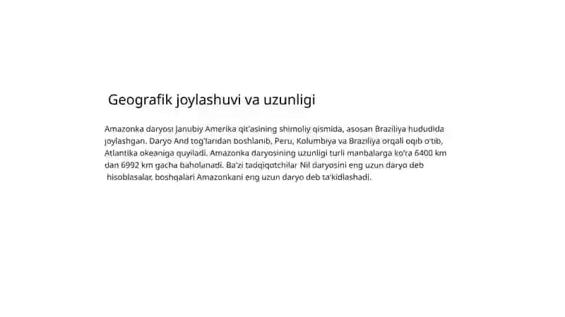 Amozonka daryosi 3