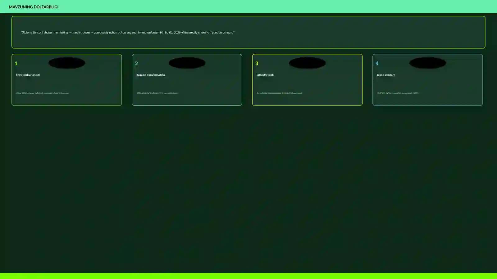 Sensorli shahar monitoring — magistratura uchun [amaliy qo'llanma] 3