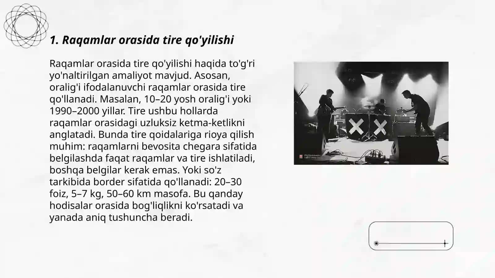 Raqamlar orasida tire qo'yilishi 3