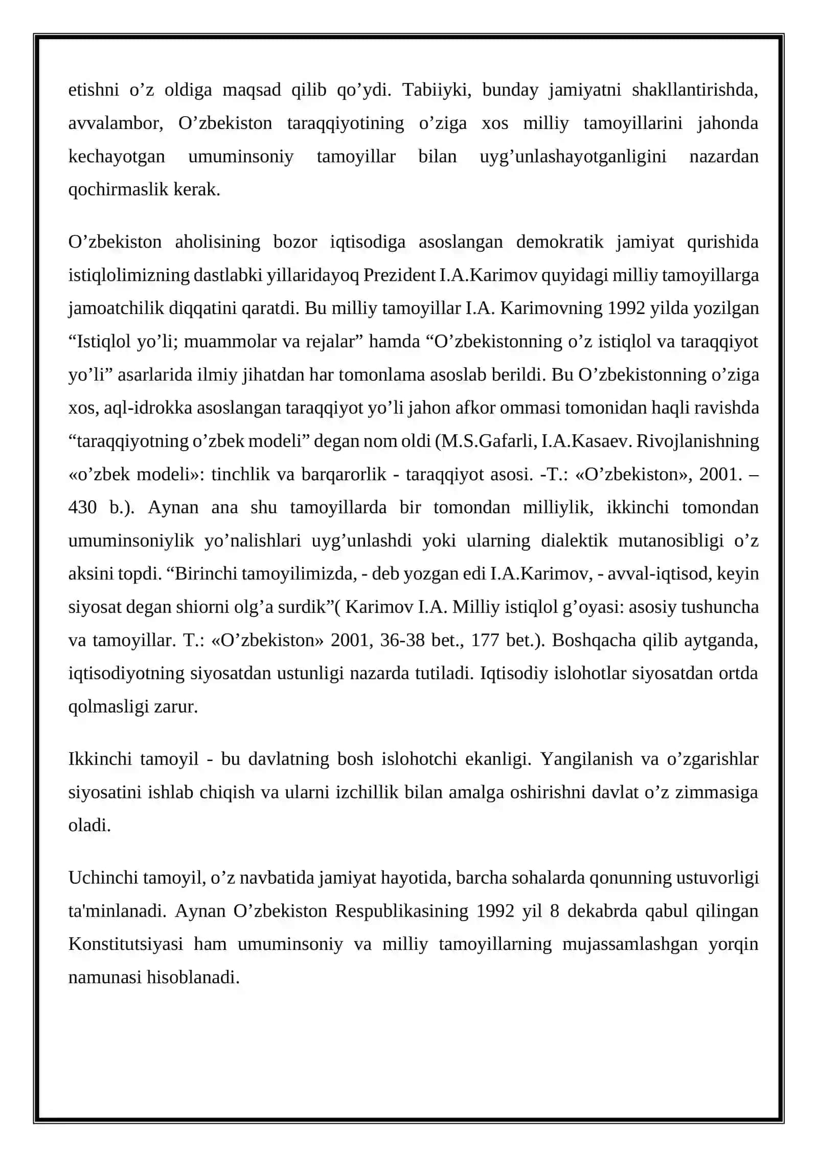 O‘zbekistonda demokratik jamiyatni shakllashtirish yo‘lidagi ishlar 3