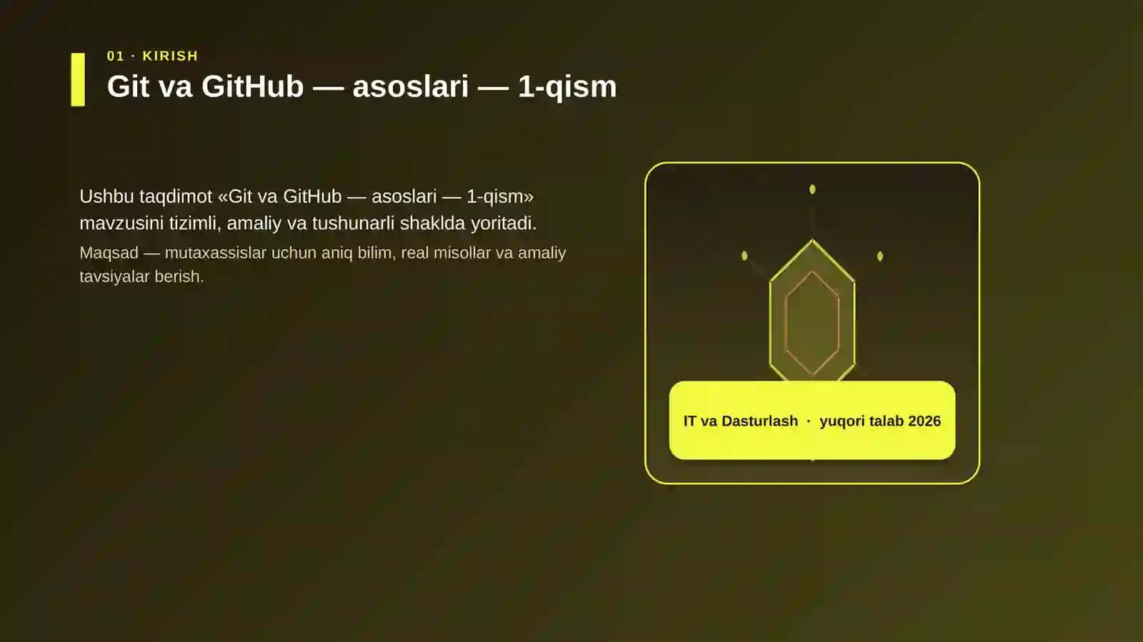 Git va GitHub — asoslari — 1-qism 3