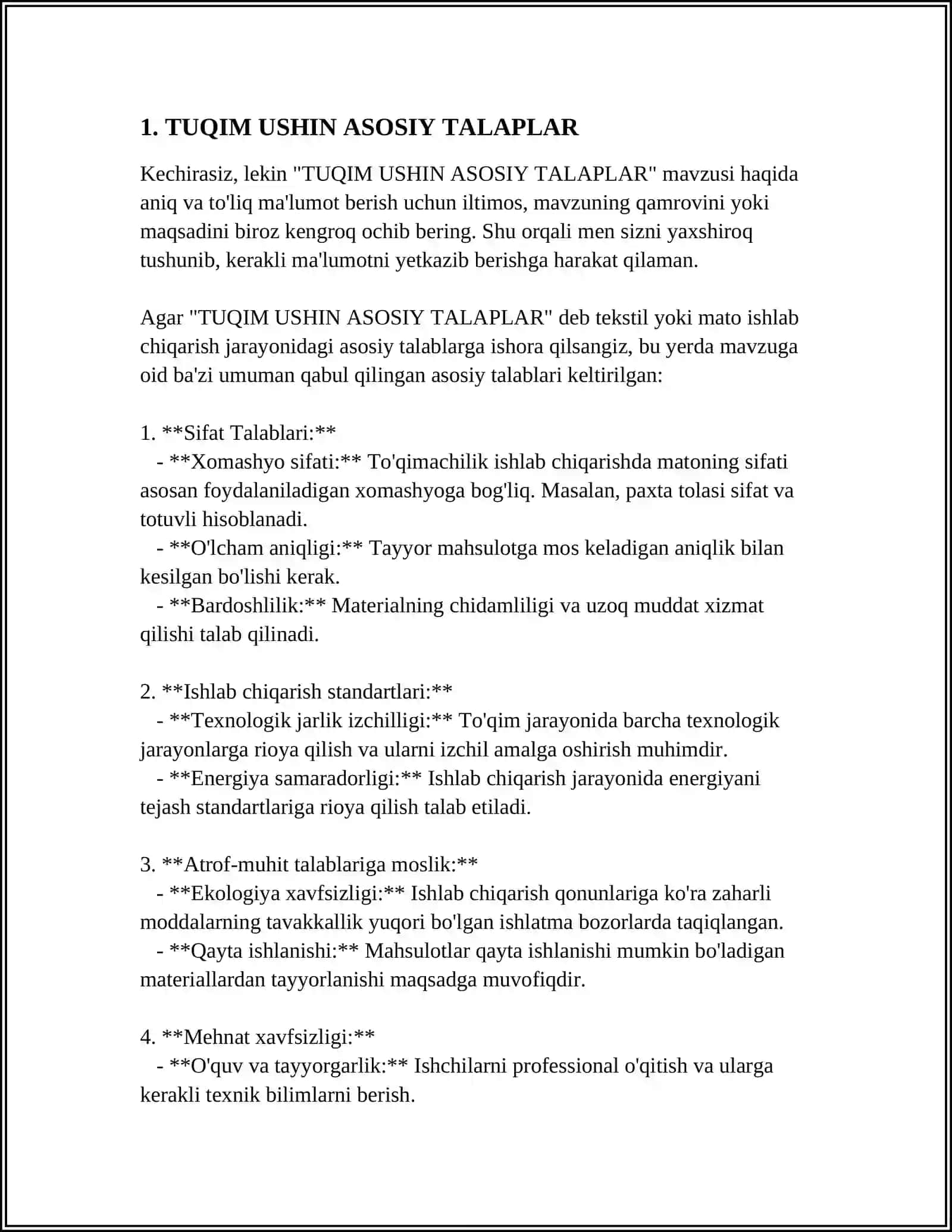 TUQIM USHIN ASOSIY TALAPLAR 3