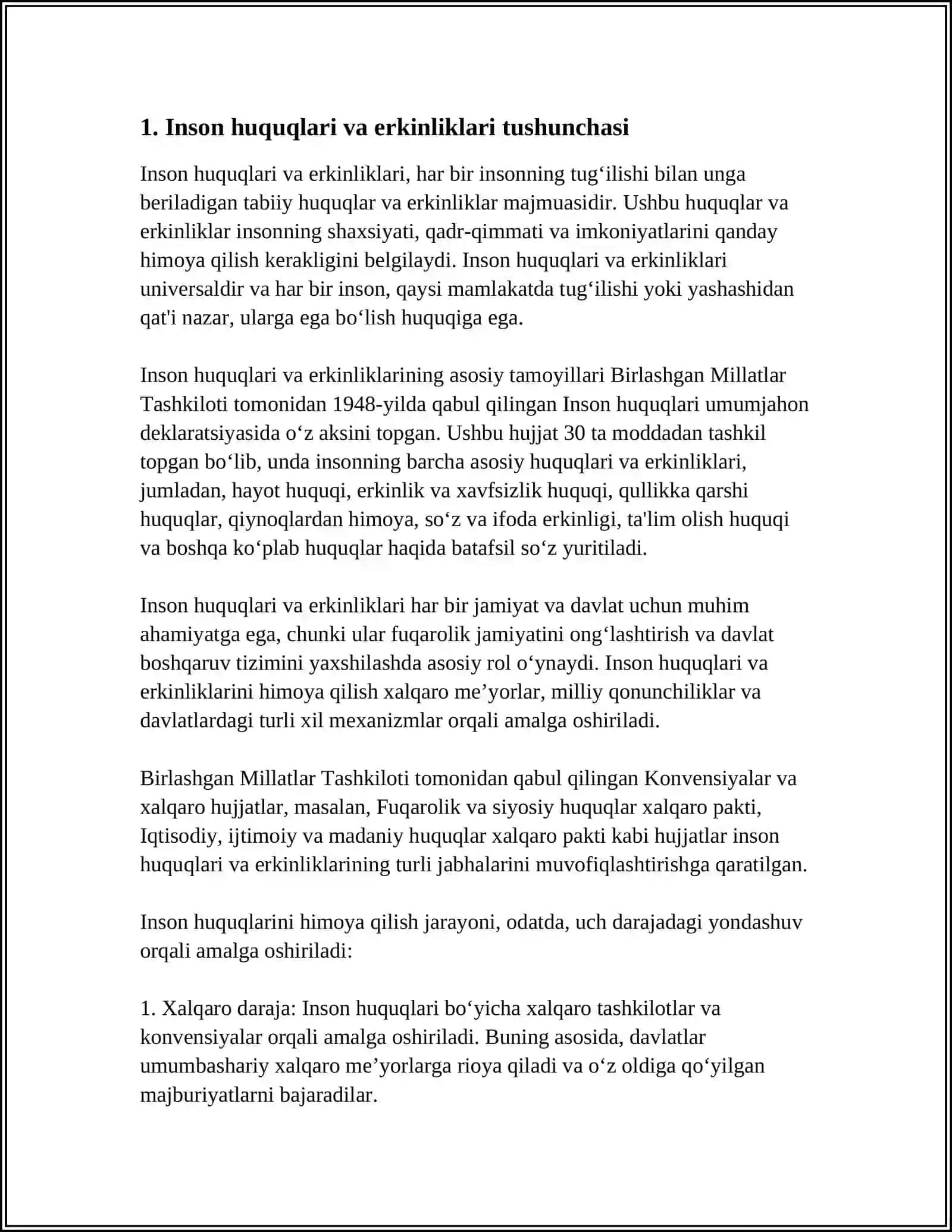 YANGI O‘ZBEKISTONDA INSON HUQUQLARI VA ERKINLIKLARI KAFOLATLARI 3