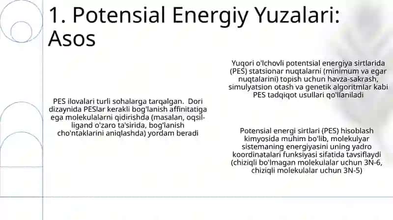 Hozirgi zamon kimyosi tuzilish nazariyasida potensial energiya sirtining roʻli 3