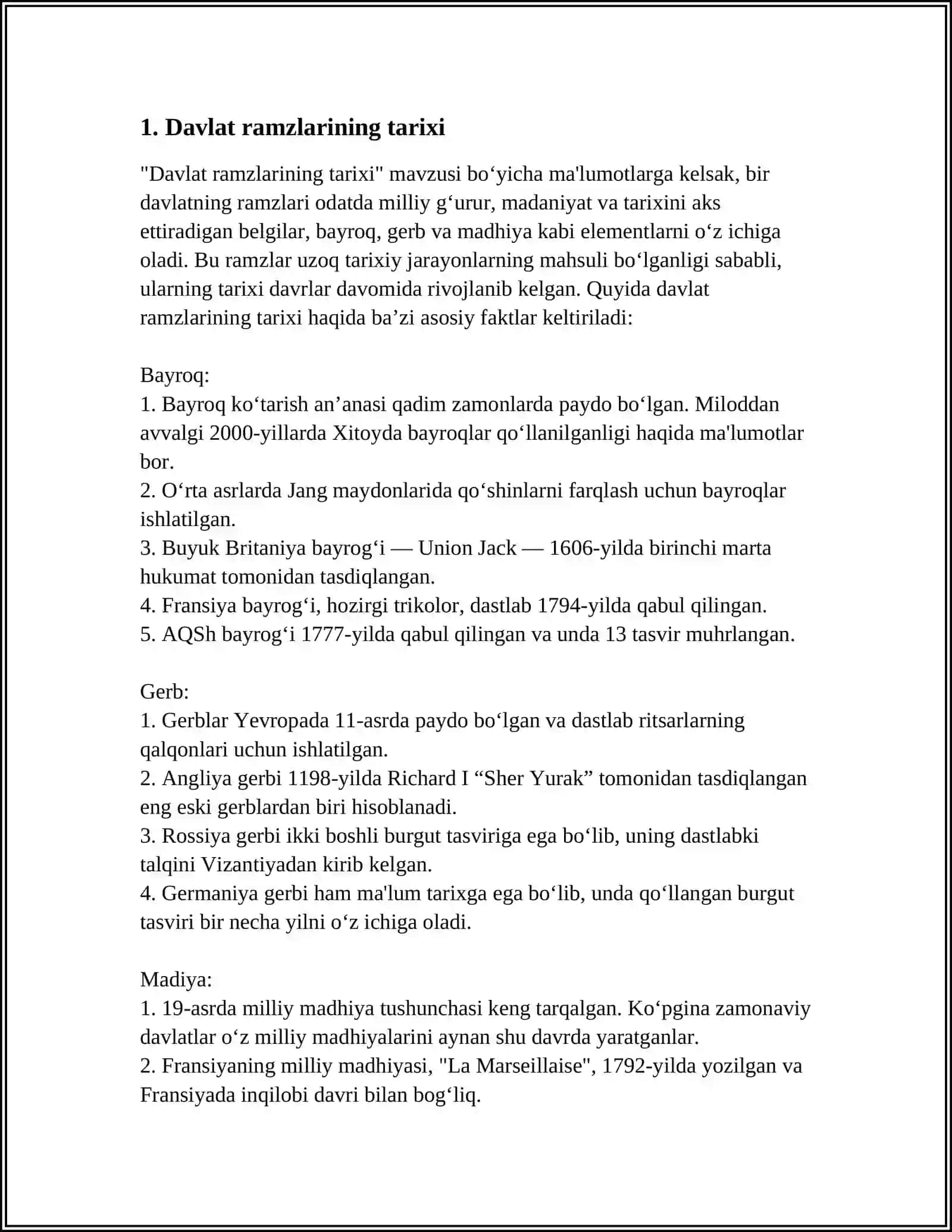 O'ZBEKISTONDA DAVLAT RAMZLARINI QABUL QILINISHI 3