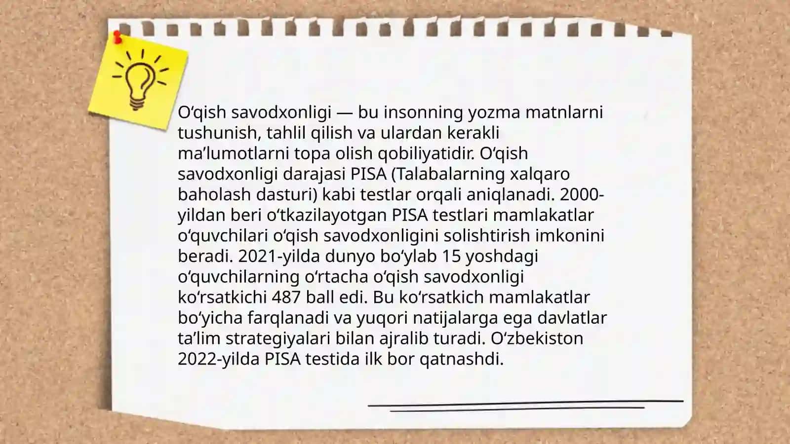 Boshlangʻich sinflarda oʻqish savodxonligini baholash 3