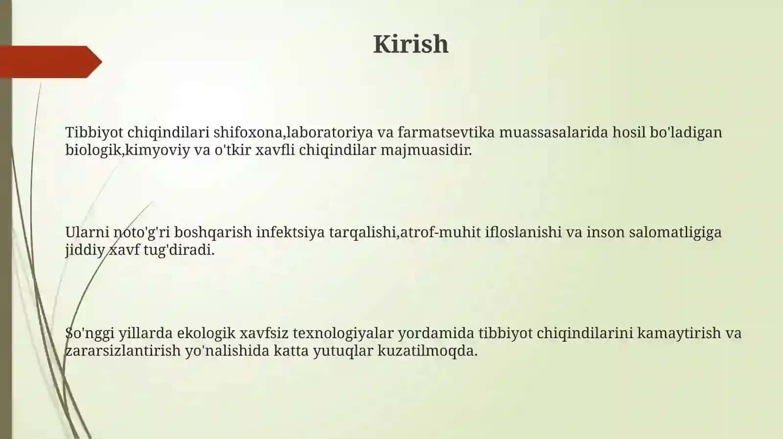 Tibbiyot chiqindilarini boshqarish bo'yicha so'ngi yutuqlar 3
