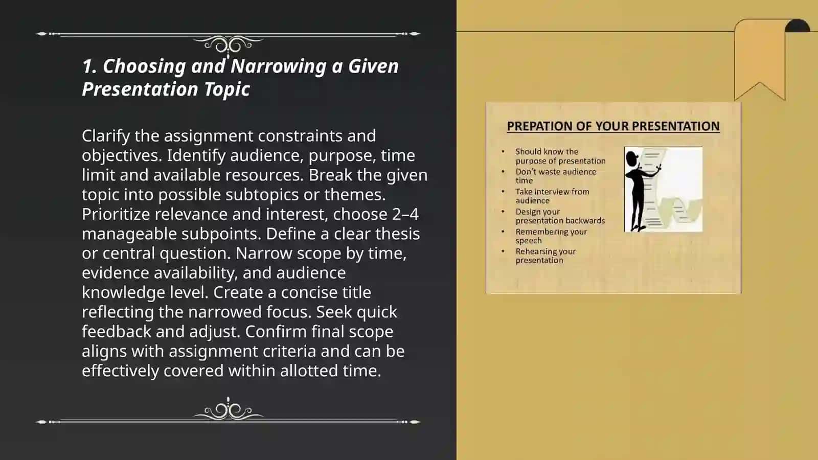 Choosing and Narrowing a Given Presentation Topic 3