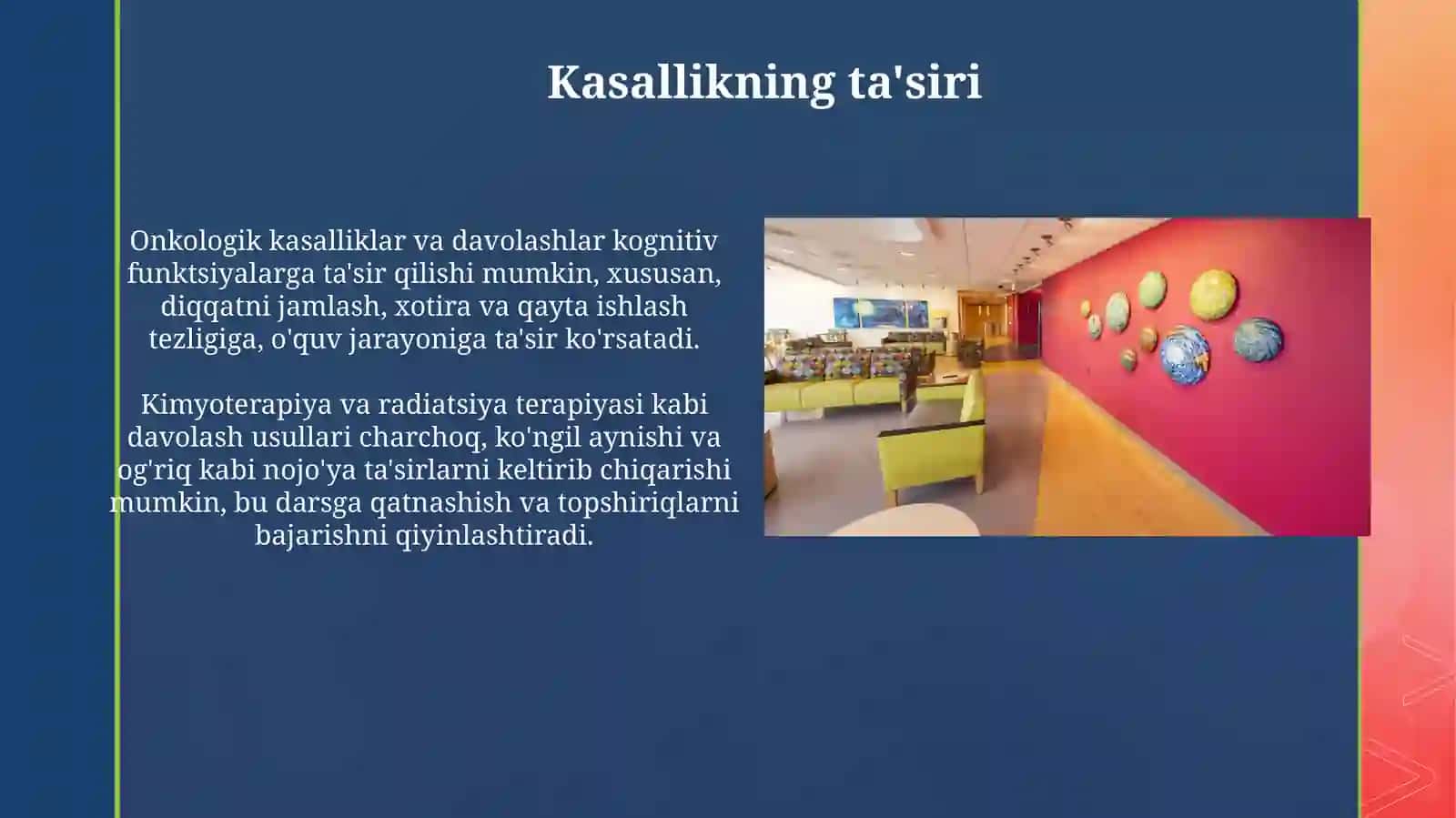 Onkologik va gematalogik muammoga chalingan bolalarni oʻqitishdagi xususyatlar 3