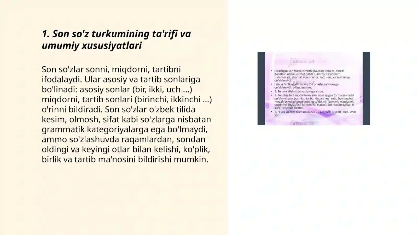 Son so'z turkumi 3