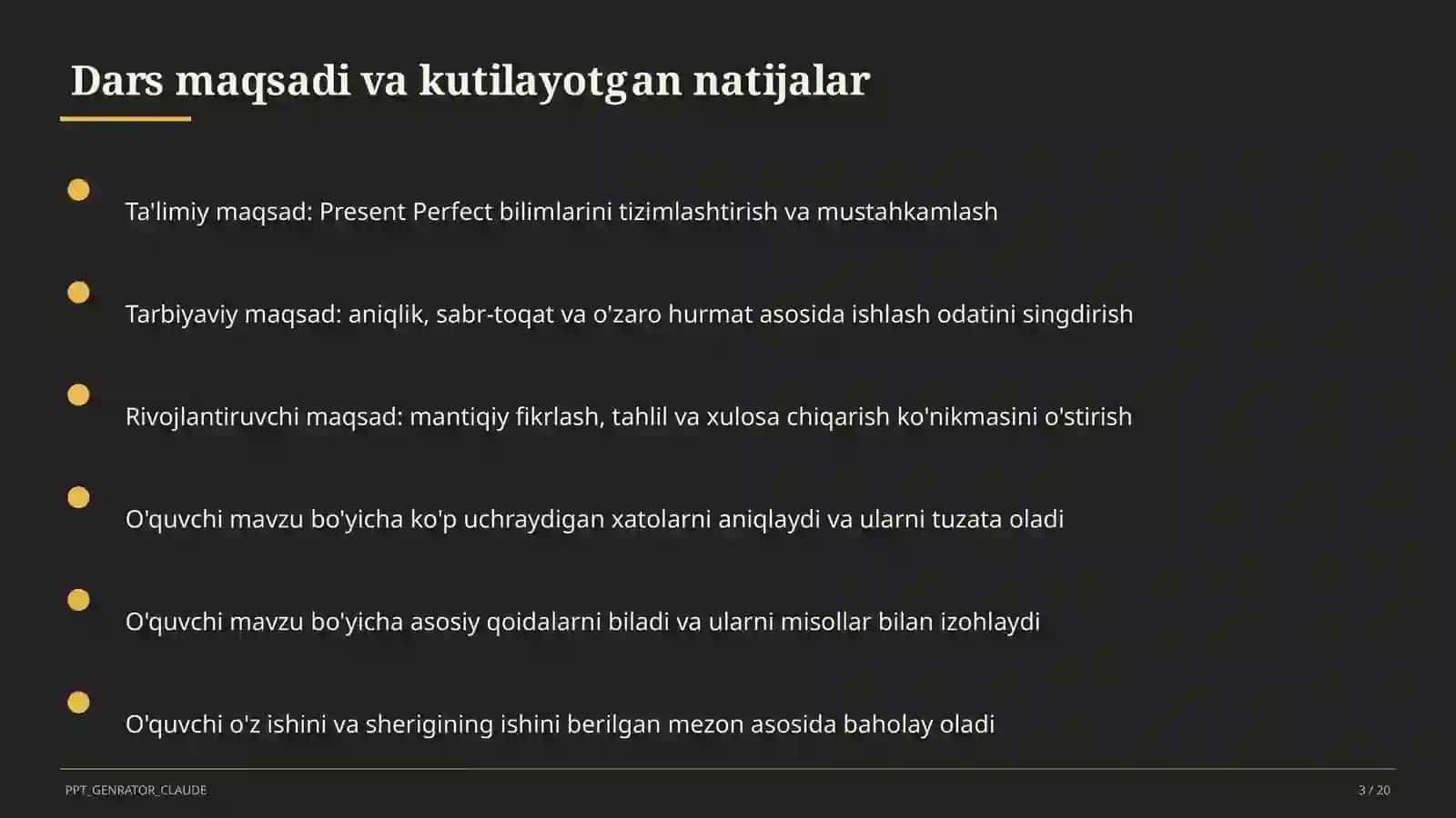 Present Perfect (8-sinf) 3