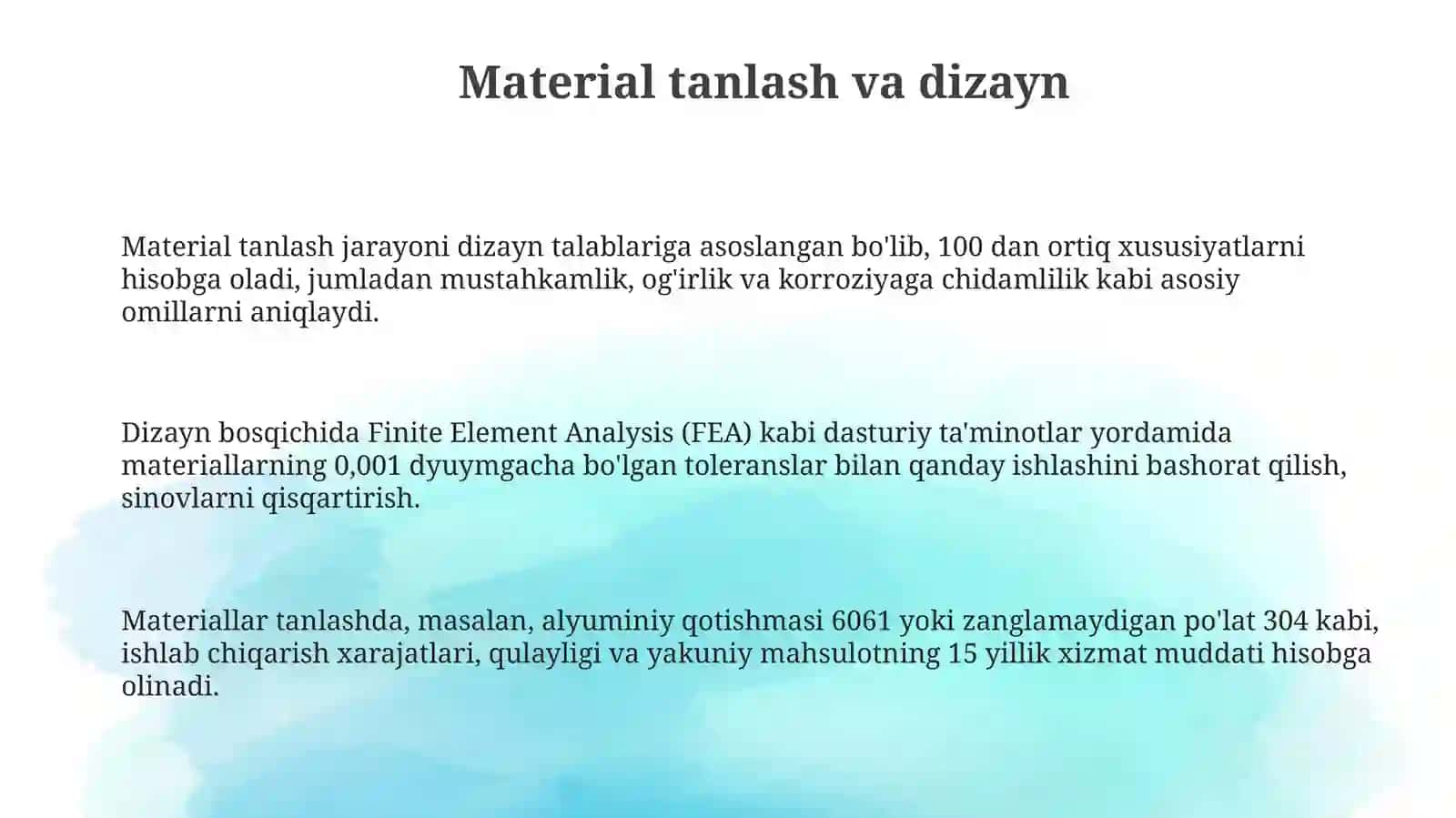 Detall tayyorlash Operatsiyalari 3