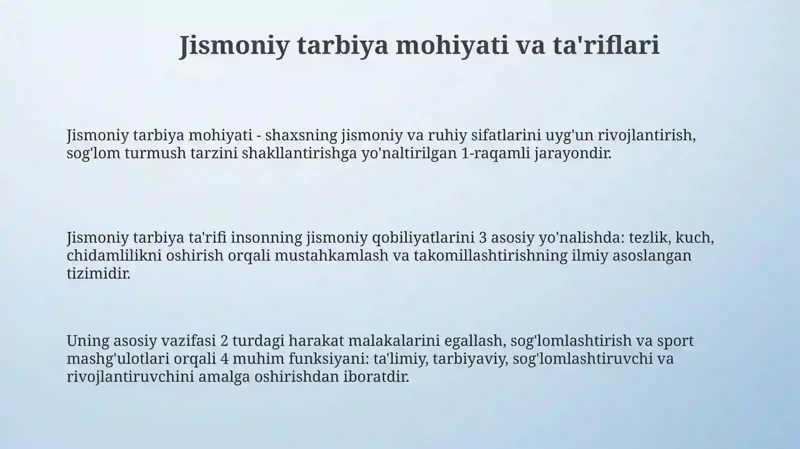 Jismoniy madaniyatning jamiyatdagi vazifalari va shakllari 3