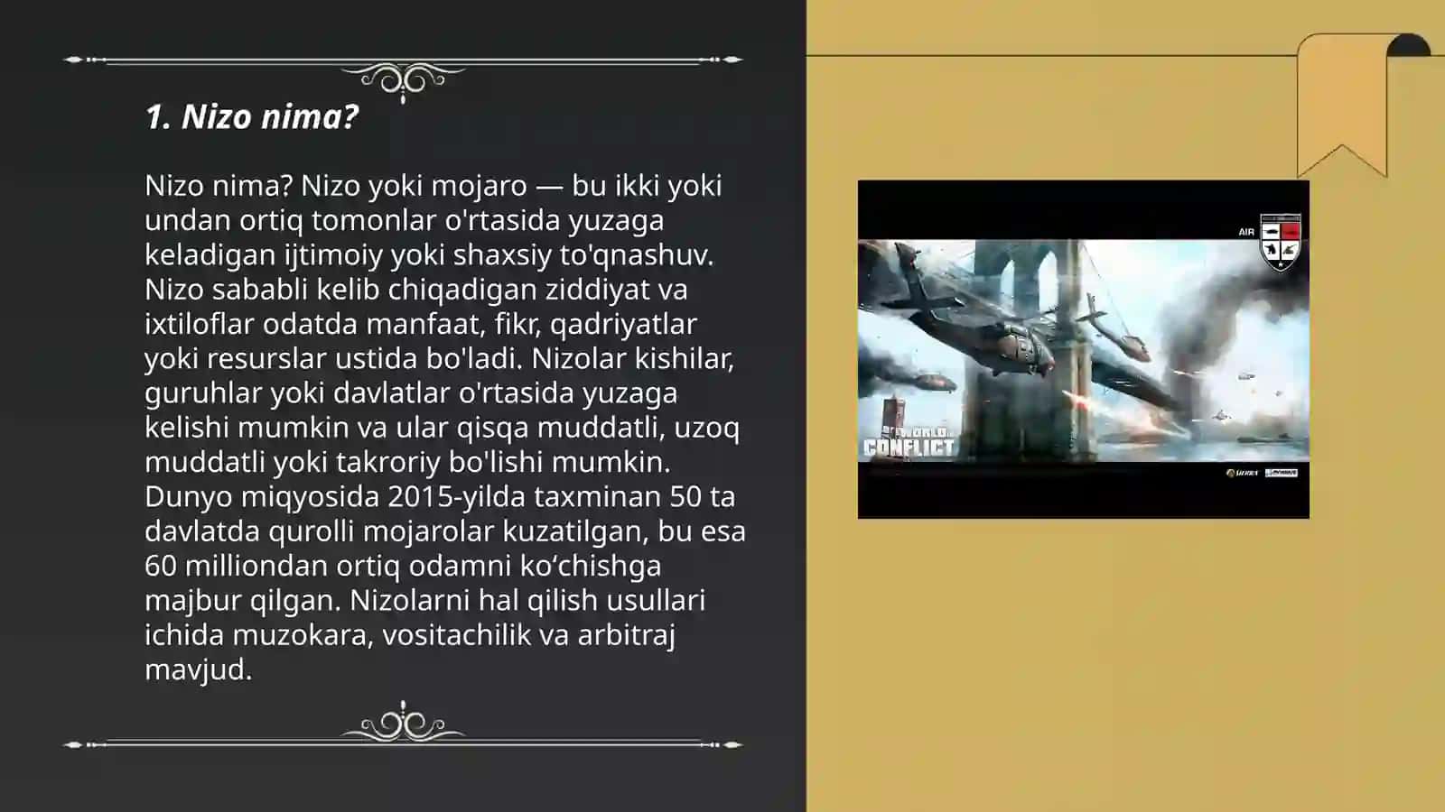 Nizo, uning mazmuni va turlari 3
