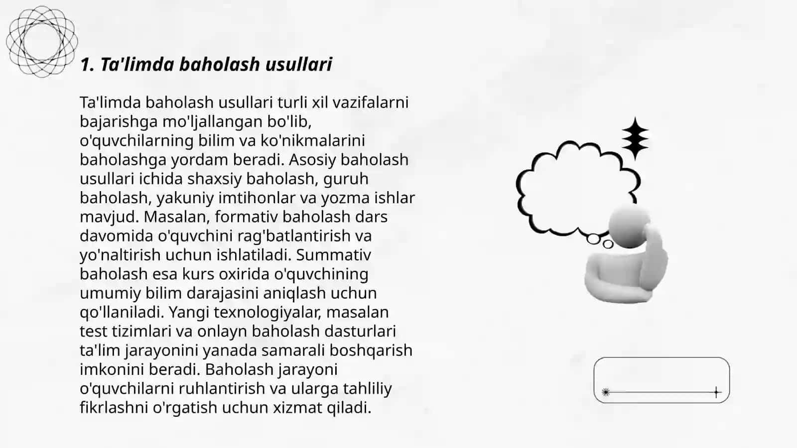 Taʼlim olganlikni tashxis etish 3