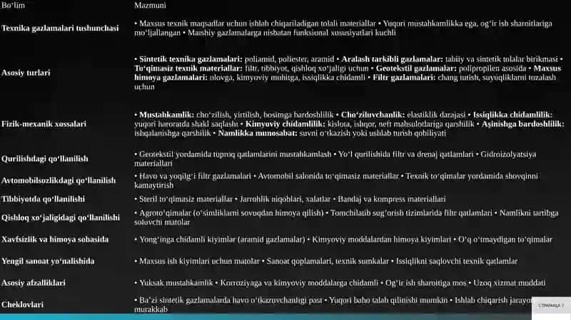 Texnikagazlamalariularningturlari 3