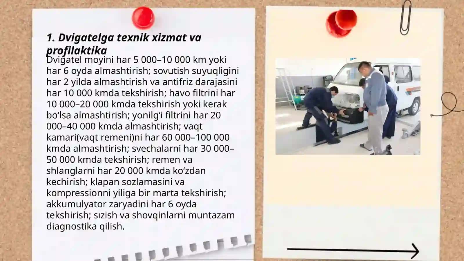 Машиналарга техник хизмат кўрсатиш 3