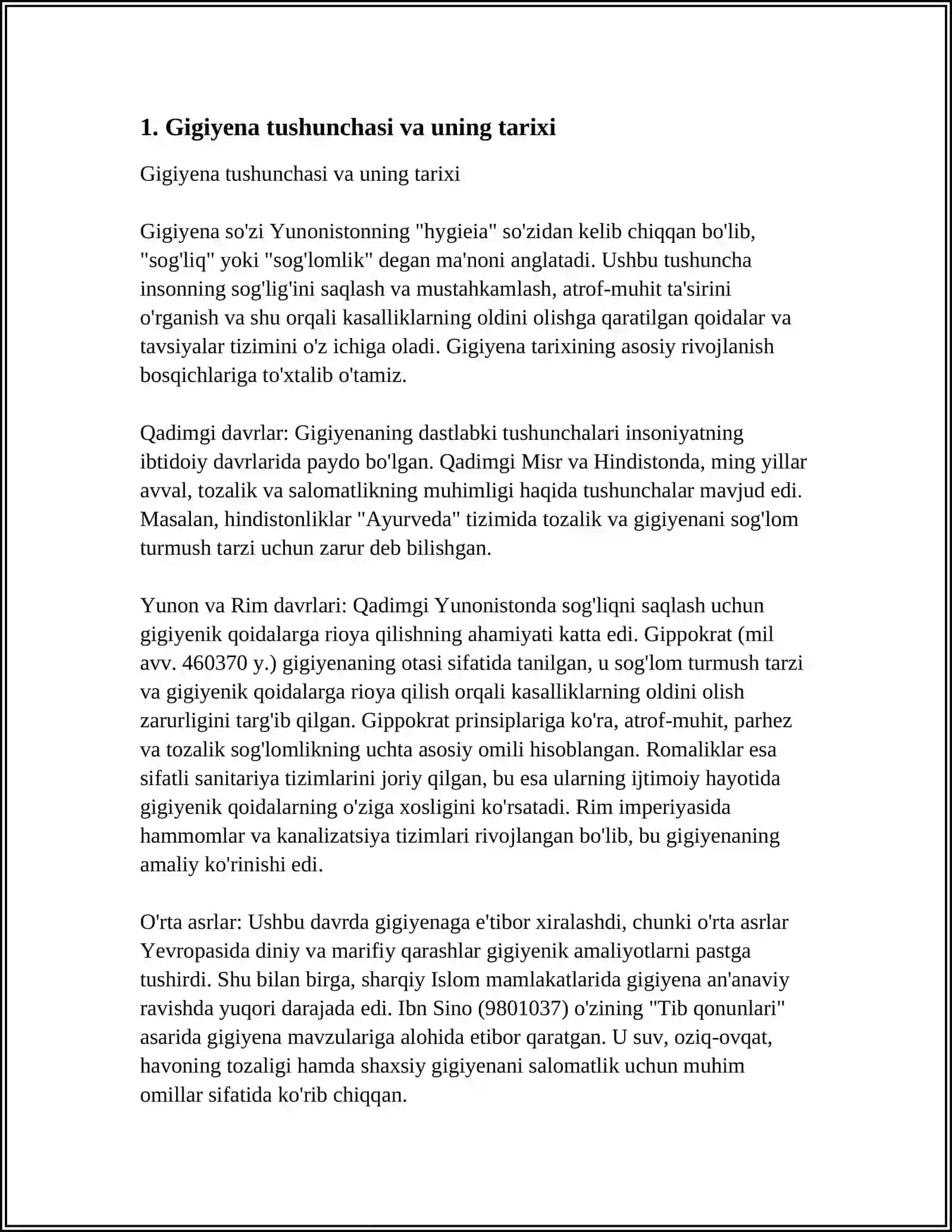 GIGIYENANING RIVOJLANISH TARIXI 3