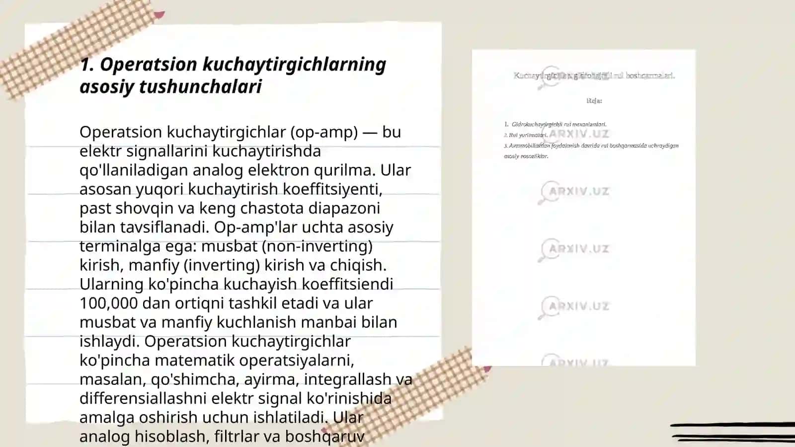Operatsion kuchaytirgichlar 3