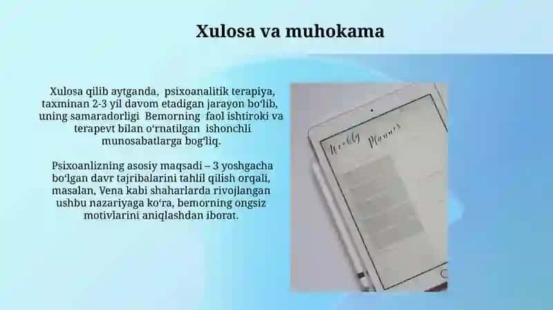 Psixoanalizning Subyekti, maqsadi va vazifasi 3