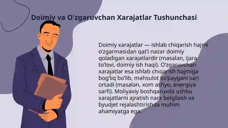 Doimiy va O'zgaruvchan Xarajatlar Tushunchasi 3