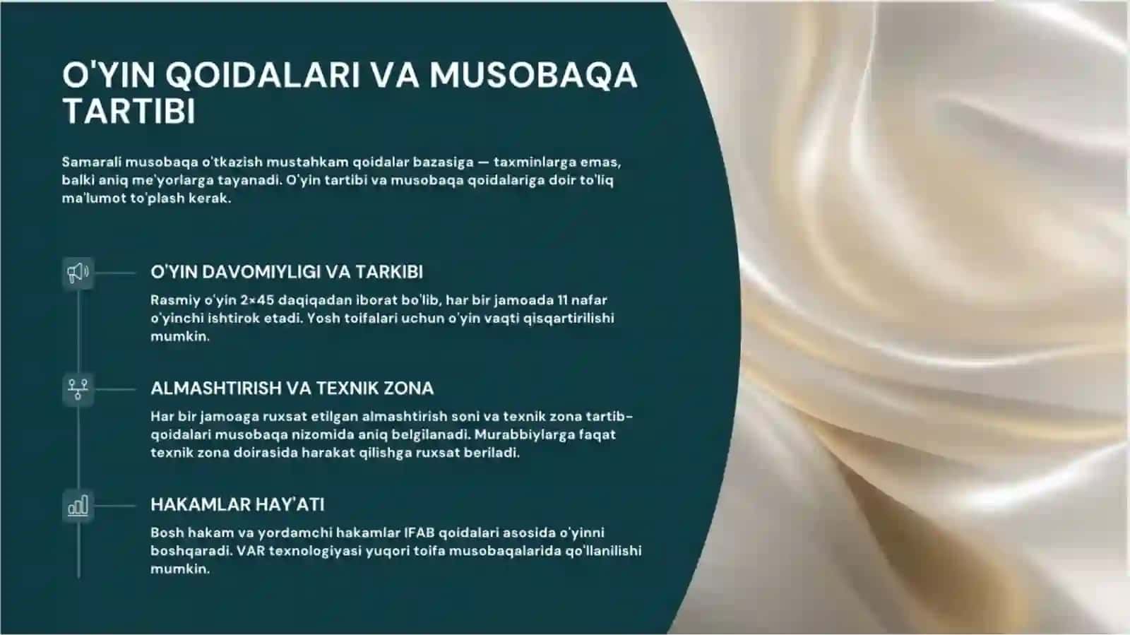 fudbol bo'yicha musobaqalarni tashkil qilish va otkazish qoidalari 3