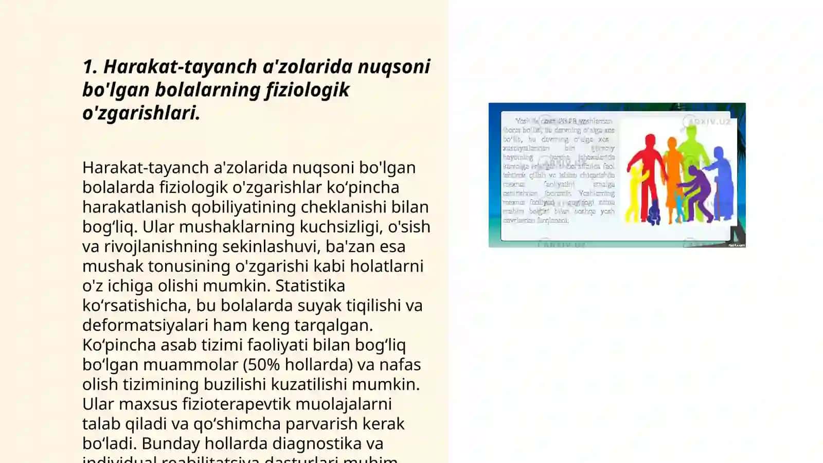 Harakat- tayanch a'zolarida nuqsoni bo'lgan bolalar 3