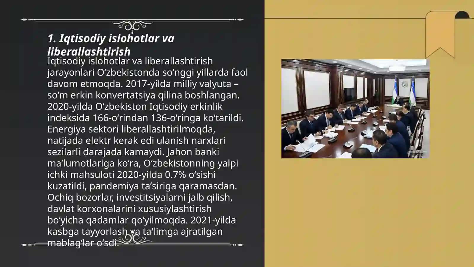 Iqtisodiy islohotlar va liberallashtirish 3