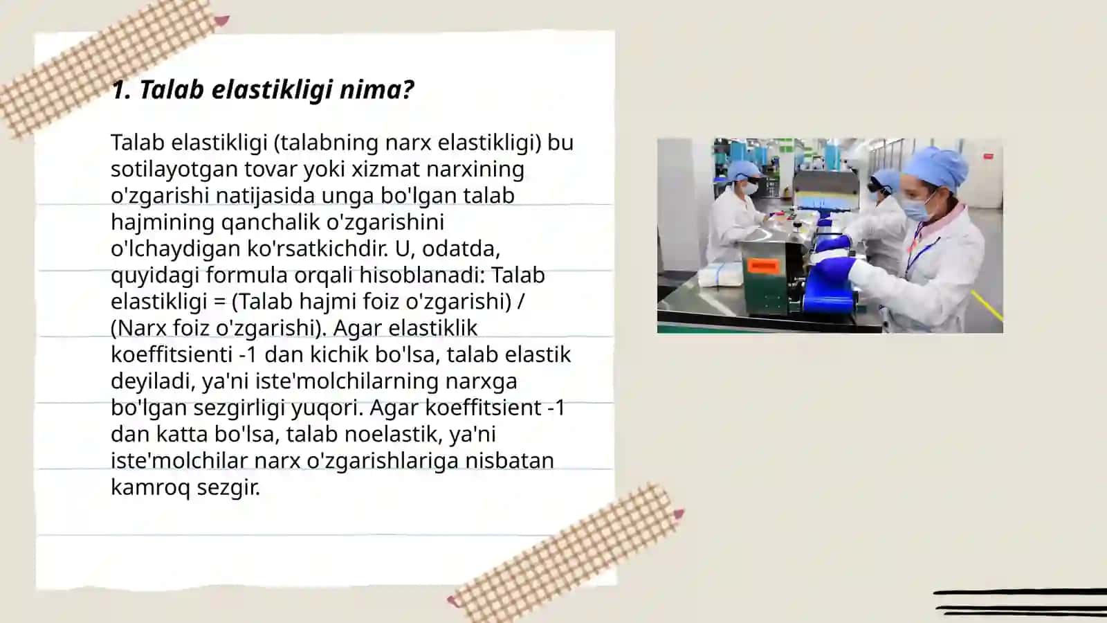 Talab elastikligi 3