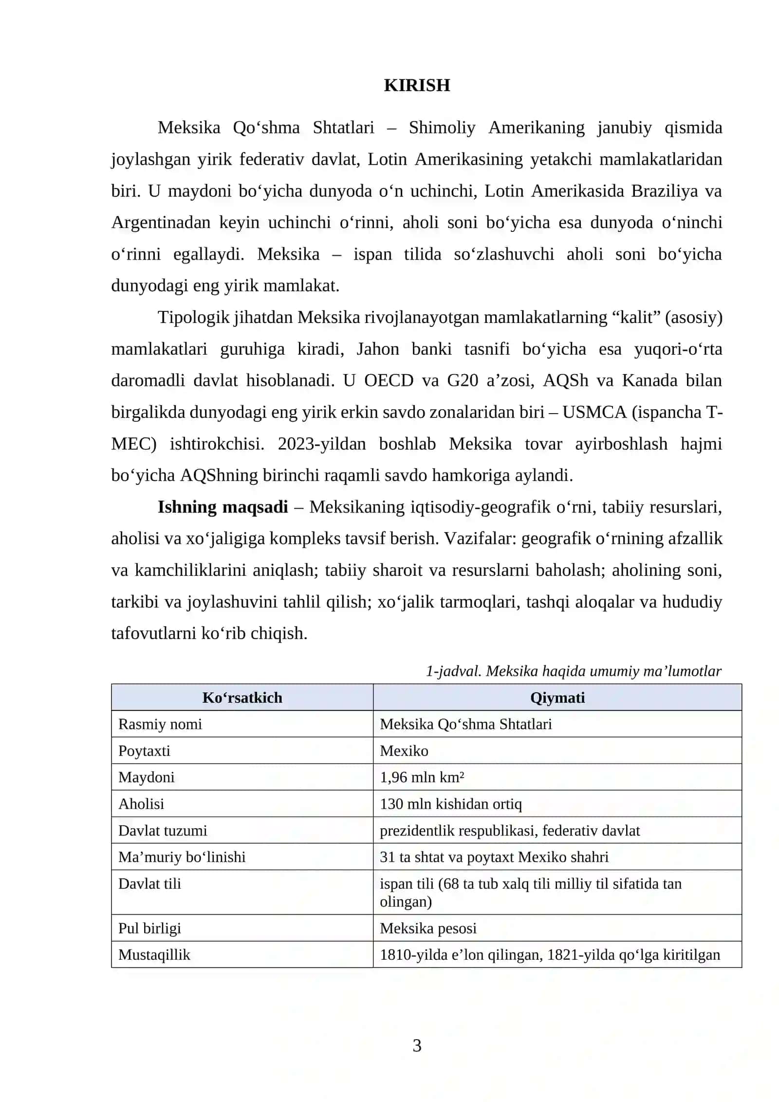 meksikaning iqtisodiy geografik tavsifi 3