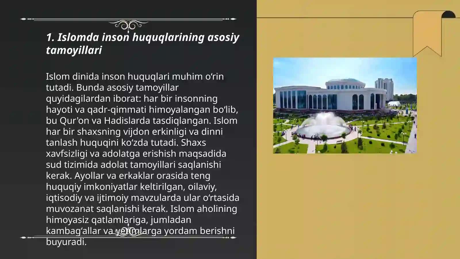 Islomda inson huquq va erkinliklarini ta'minlanishining o'ziga xos jihatlari 3