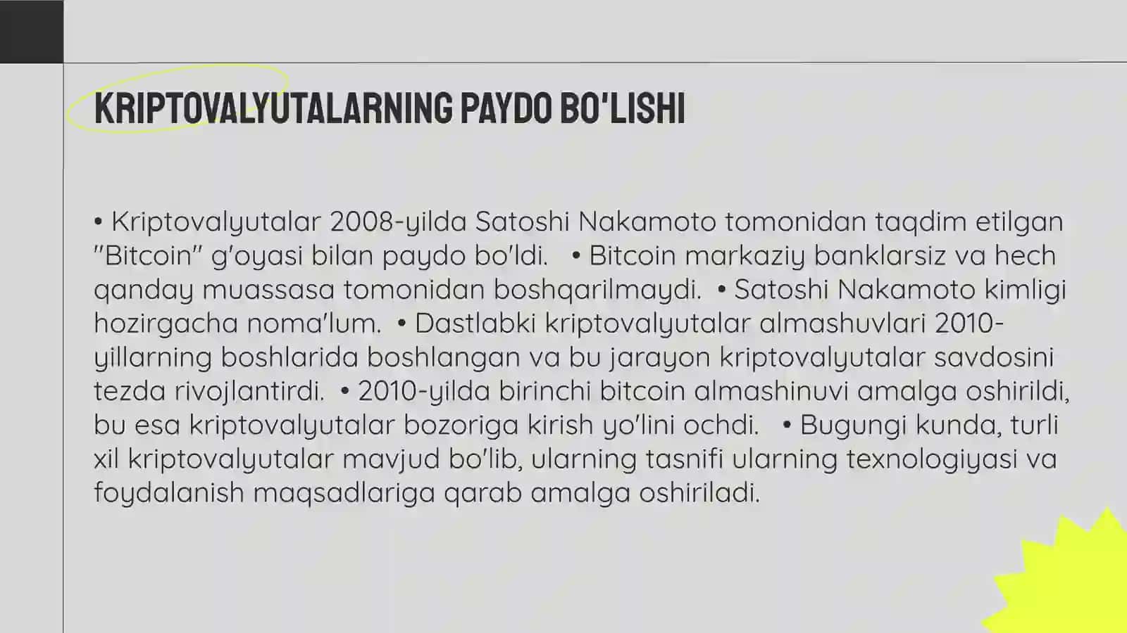 Kriptovalyutalar tarixi va tasnifi 3