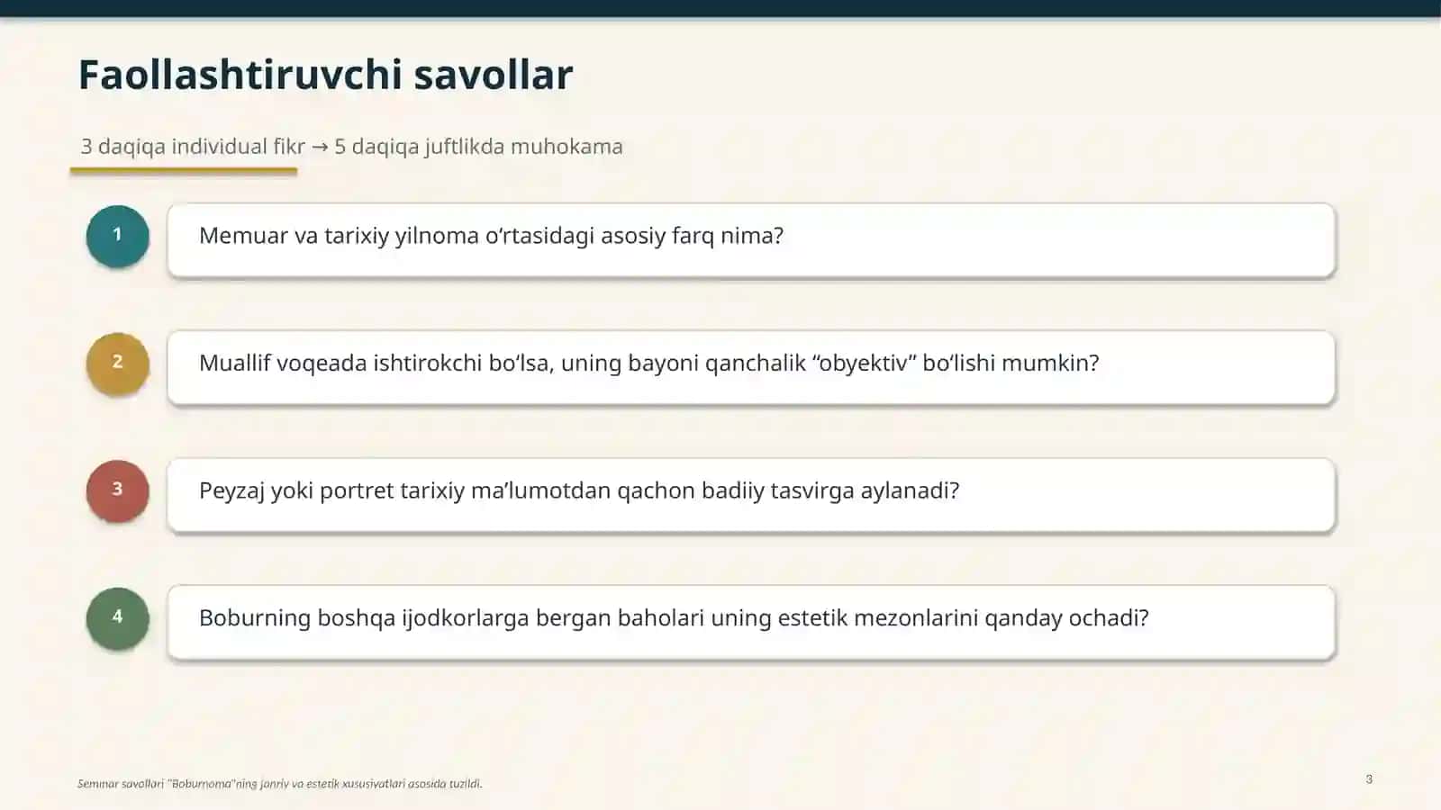 “Boburnoma”da adabiy-estetik qarashlar va memuar poetikasi 3