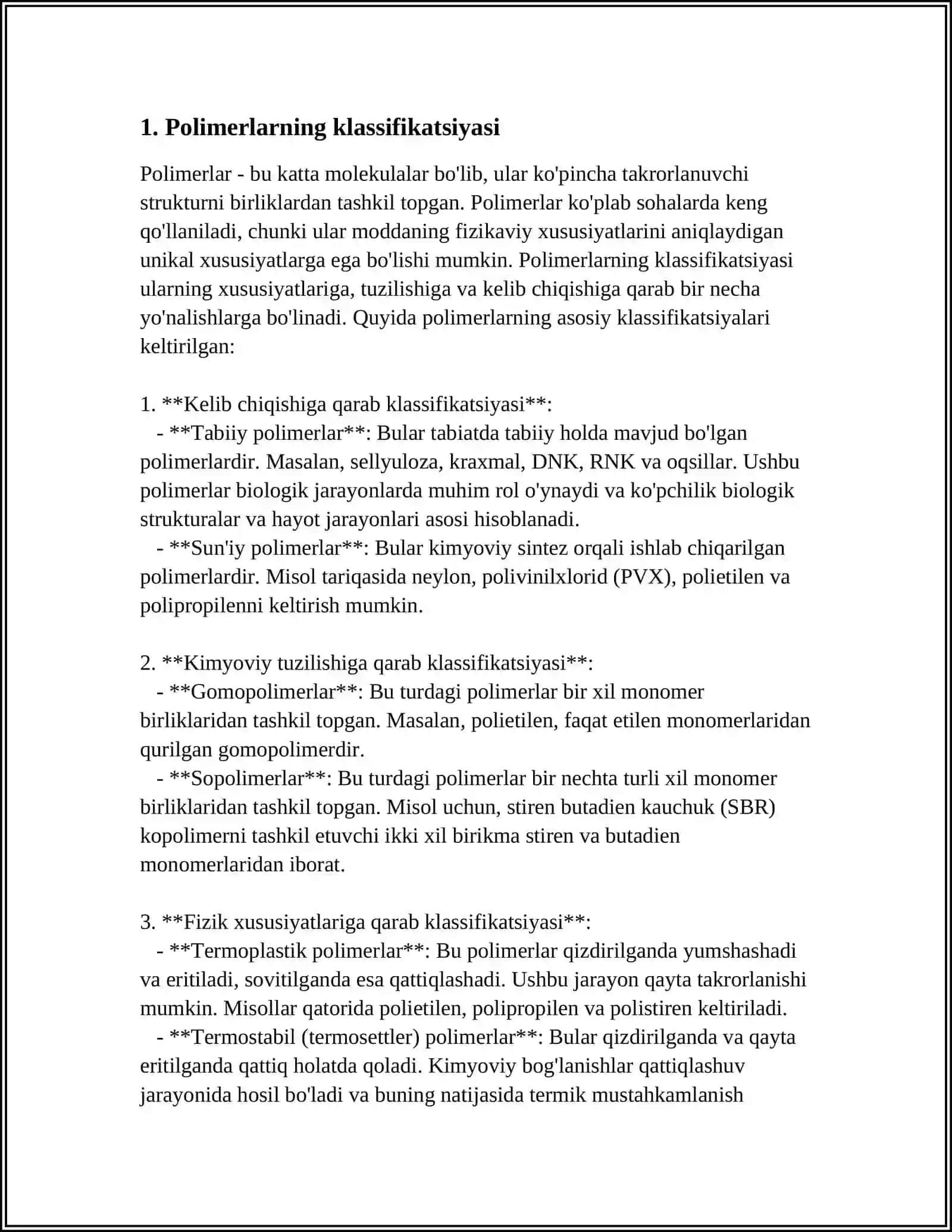 POLIMER BOGʻLOVCHI MATERIALLAR TEXNOLOGIYASI 3