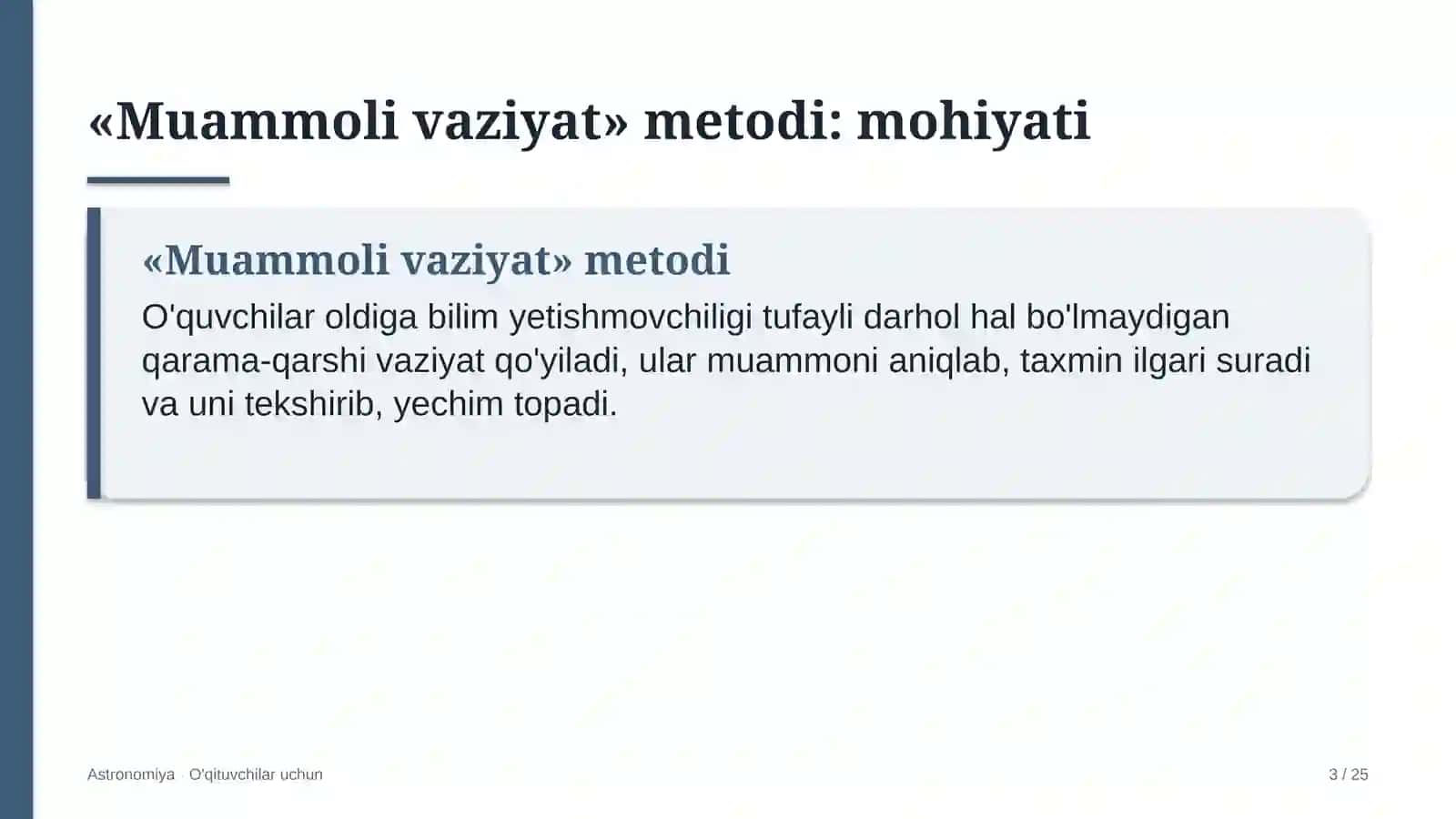 astronomiya darslarida muammoli vaziyat metodidan foydalanish 9492 3