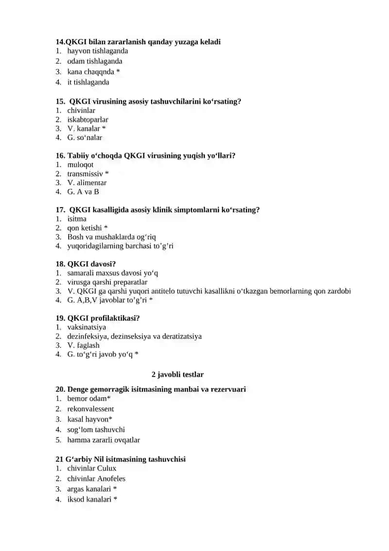 Gemorragik isitmalar umumiy tavsifi. Etiologiyasi, epidemiologiyasi, profilaktikasi va epidemiyaga qarshi chora-tadbirlarni olib borish 3