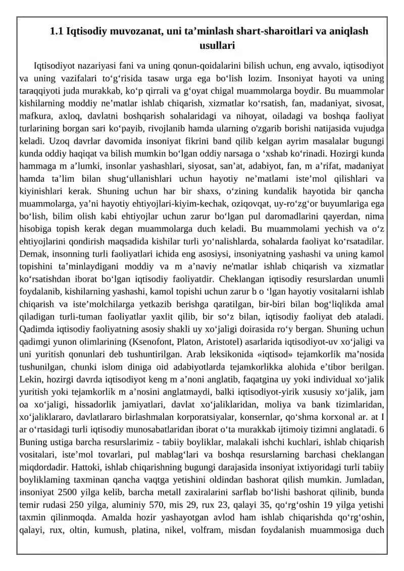 Iqtisodiy muvozanatlikning mohiyati va unga erishish yo’llari 3
